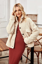 Load image into Gallery viewer, ON SALE!-Warm and Cozy, Hip Length, Fleece Jacket in Cream-WAS $ 79.00, Now $39.99
