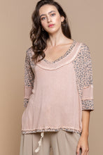 Load image into Gallery viewer, POL CLOTHING-NOW $39.99-Women’s Top (#616) in Mauve/Pink Leopard Print Mix or Charcoal Leopard Print Mix, WAS $49.00
