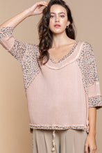 Load image into Gallery viewer, POL CLOTHING-NOW $39.99-Women’s Top (#616) in Mauve/Pink Leopard Print Mix or Charcoal Leopard Print Mix, WAS $49.00
