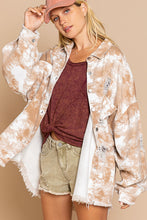 Load image into Gallery viewer, POL Jacket #J185 Oversized Denim Shacket in Mocha Cream Colorations, WAS $128.00, NOW $59.99
