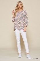 Load image into Gallery viewer, Cotton Bleu-Women’s Top #11708, WAS $59.00, Now $39.99- In Pink Print
