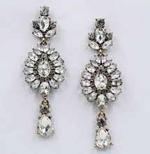 Load image into Gallery viewer, Lovely, Feminine, Bridal Drop Earrings, CZ Crystal Design
