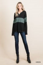 Load image into Gallery viewer, Cotton Bleu-Women’s Top #62472- Now $39.99, Was $59.00-in Green Mocha Colorations
