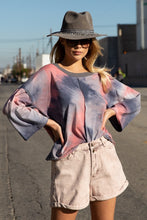 Load image into Gallery viewer, POL CLOTHING-NOW$ 39.99 ,Women’s cozy and comfy Pullover (#1591)in Indigo/Pink Blend Colorations, WAS $ 69.00
