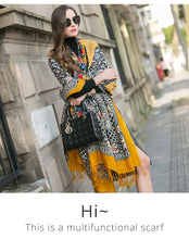 Load image into Gallery viewer, SALE-Luxurious Shawl, Pashmina or Scarf in Yellow, Black and Red Colorations
