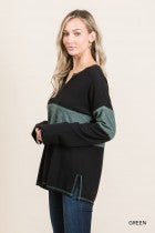 Load image into Gallery viewer, Cotton Bleu-Women’s Top #62472- Now $39.99, Was $59.00-in Green Mocha Colorations
