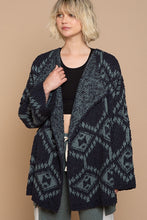 Load image into Gallery viewer, POL CLOTHING-NOW $49.99-Oversized Women’s Sweater (#573A) in Midnight Blue/Grey-POL Sweater-SALE-Was $69.00
