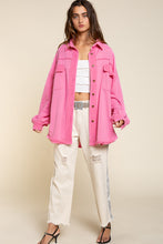 Load image into Gallery viewer, POL Clothing-# 424 Women’s Shacket Spring/Summer in Bubblegum or Paradise Mint Colorations, Was $69.99, NOW $49.99
