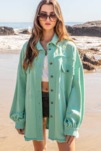 Load image into Gallery viewer, POL Clothing-# 424 Women’s Shacket Spring/Summer in Bubblegum or Paradise Mint Colorations, Was $69.99, NOW $49.99
