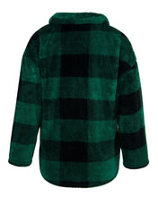 Load image into Gallery viewer, Women’s, NOW $39.99, Blk/Red or Blk/Green, Plaid Fleece Jacket with Front  Pockets and Buttons -SALE-Was $79.00
