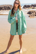 Load image into Gallery viewer, POL Clothing-# 424 Women’s Shacket Spring/Summer in Bubblegum or Paradise Mint Colorations, Was $69.99, NOW $49.99
