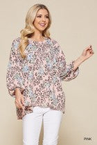 Load image into Gallery viewer, Cotton Bleu-Women’s Top #11708, WAS $59.00, Now $39.99- In Pink Print
