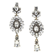 Load image into Gallery viewer, Lovely, Feminine, Bridal Drop Earrings, CZ Crystal Design
