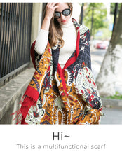 Load image into Gallery viewer, SALE-Luxurious Shawl, Pashmina or Scarf in Gold, Grey, Cream, Black and Red Colorations
