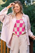 Load image into Gallery viewer, POL Jacket # 1165D-Women’s Pink Shacket in Solid Powder Pink Coloration, WAS 128.00, NOW $59.99
