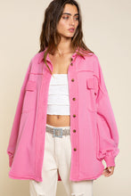 Load image into Gallery viewer, POL Clothing-# 424 Women’s Shacket Spring/Summer in Bubblegum or Paradise Mint Colorations, Was $69.99, NOW $49.99
