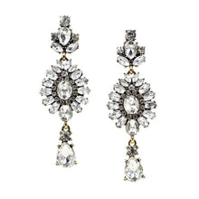 Load image into Gallery viewer, Lovely, Feminine, Bridal Drop Earrings, CZ Crystal Design
