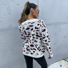 Load image into Gallery viewer, ON SALE!-WAS $59.00,Now $39.99 Women’s, V Neck Leopard Print, Soft, Casual Knit Cardigan in Brown/White Colorations
