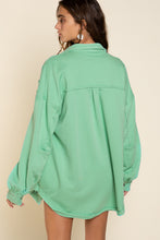 Load image into Gallery viewer, POL Clothing-# 424 Women’s Shacket Spring/Summer in Bubblegum or Paradise Mint Colorations, Was $69.99, NOW $49.99
