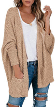 Load image into Gallery viewer, SALE! Long Sleeve 2 Pocket, Popcorn Style Cardigan in Black, WAS $69.00, NOW $29.99
