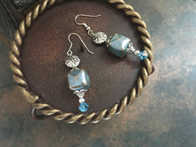 Load image into Gallery viewer, Fun N Funky, Handcrafted, Ceramic and Swarovski Drop Crystal  Earrings
