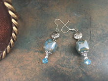 Load image into Gallery viewer, Fun N Funky, Handcrafted, Ceramic and Swarovski Drop Crystal  Earrings
