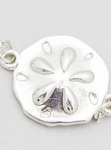 Load image into Gallery viewer, Delicate, Beach Themed Sand Dollar Charm Bracelet in Gold or Silver Tones
